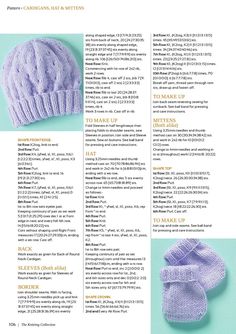 an article in the knitting book shows pictures of knitted slippers and mittens