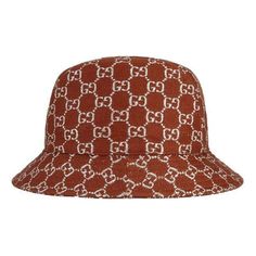 Gucci GG Lam Bucket Hat 'Brown Silver' 631951-3HK74-2500 Valentino Logo, Dope Hats, Gucci Floral, Embroidered Scarf, Angels Logo, Logo Scarves, Gucci Hat, Logo Knit, Designer Hats