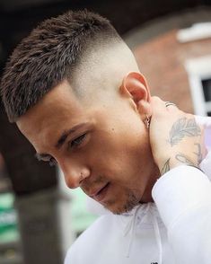 Long Buzz Cut, Crew Cut Haircut, Men's Short Hair, Mens Fade, Hairstyles For