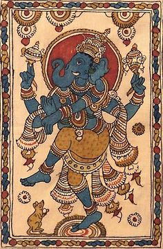 Ganesh Art Paintings, Painting Styles, Kalamkari Painting, Kerala Mural Painting, Pichwai Paintings, Ganesh Art, Indian Painting, Hinduism Art, Vedic Art