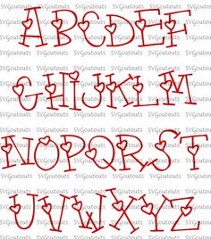 the letters and numbers are drawn in red ink