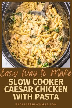 easy way to make slow cooker casserole with pasta