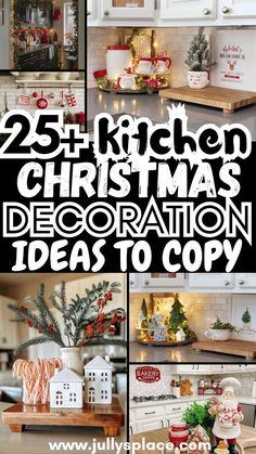 christmas kitchen decor ideas, christmas kitchen decorations, christmas home decor, christmas kitchen ideas Christmas Kitchen Decorations, Glam Holiday Decor, Christmas Kitchen Decor Ideas, Christmas Decor Idea, Neutral Christmas Decor, Kitchen Decor Ideas, Christmas Kitchen Decor, Easy Christmas Crafts, Holiday Cooking