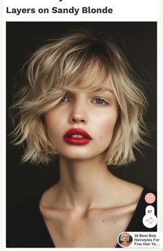 Short Blonde Beach Waves, Artsy Haircuts For Women, Short Blonde Hair With Bangs Bob, Blonde Bobs With Bangs, Blonde Hair Bob With Bangs, Taylor Swift Bob Haircut, Bob Fringe Hairstyles, Hairstyles For Short Bobs, Shag Bob Hairstyles