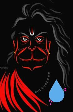 the face of lord hanpa in red and black