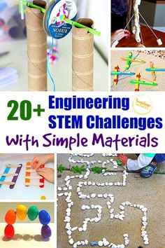 20+ Engineering STEM Challenges With Simple Materials you probably already have on hand at home. Inspire creativity, foster problem-solving skills, encourage critical thinking, refine motor skills, without breaking the bank, all while spending quality time with your kids. Let your kids discover how awesome STEM can be! Stem Engineering Activities, Simple Stem Activities, Science Experience, Stem Camp, Kindergarten Stem, Elementary Stem Activities, Fun Stem Activities, Easy Stem, Stem Projects For Kids