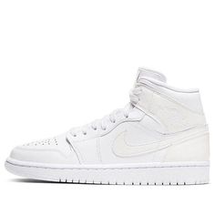 (WMNS) Air Jordan 1 Mid 'White Ivory' BQ6472-112 (AJ1/SNKR/Women's) Air Jordan 1 Mid White, Jordan 1 Mid White, Wmns Air Jordan 1, Air Jordan 1 Mid, Jordan 1 Mid, Air Jordan 1, Jordan 1, Air Jordan, Air Jordans