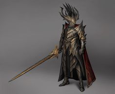 Armor design, George Vostrikov on ArtStation at https://www.artstation.com/artwork/04Kr48 Armor Design, Suit Of Armor, Dark Elf, Medieval Fantasy, Fantasy Clothing, Dnd Characters, Creature Art