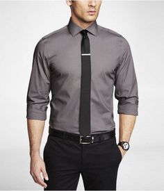 Gray Formal Outfit Men, Formal Shirt, Gray Dress Shirt Men, Gray Shirt Outfit, Polo Outfit Men, Formal Attire For Men, Formal Dresses For Men