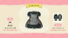 an animal crossing character is wearing a dress with blood all over it's body