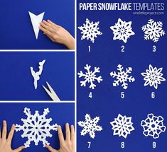 how to make paper snowflake templates for christmas or new year's eve