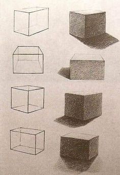 four different shapes are shown in this drawing