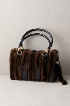 Luxury Elegant Faux Fur Bags, Luxury Sheepskin Shoulder Bag With Faux Fur Lining, Luxury Clutch Shoulder Bag With Top Carry Handle, Fur Handbag, Faux Fur Handbag, Fur Handbags, Beautiful Handbags