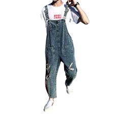 Stay ahead of the game and be the trendsetter with our torn leg men's denim jumpsuit from the 2023 Spring-Summer Collection! A perfect blend of street trend and Y2K nostalgia. this jumpsuit is your key to making a statement.Why You'll Fall In LoveThis jumpsuit is tailor-made for the fashionista living for the present and looking to the past. From its frayed leg cuffs to its baggy silhouette. every detail promises to elevate your look and make you the star of the show.Unmissable Highlights: Stree Y2k Nostalgia, Jumpsuit Online, Street Trends, Formal Looks, Denim Jumpsuit, The Present, New Wardrobe, Modern Fashion, Mens Denim