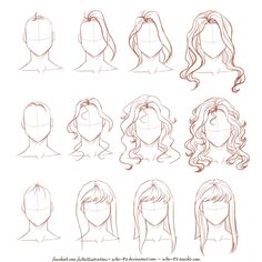 the different types of hair and how to draw them