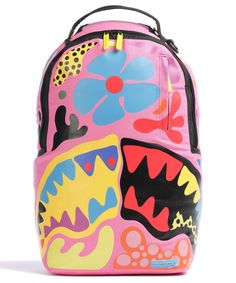 Sprayground Wild Flora Backpack 13″ cotton rose - 910B5058NSZ Bookbags Aesthetic, Sprayground Backpack Outfit, Spray Ground Backpack, Backpacks Sprayground, Sprayground Backpack Pink