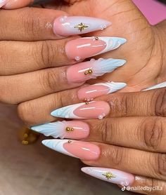 Nail Info, Nails 2025, Tropical Nail Designs, Nail Designs Bling, Beach Nail, Tropical Nails, Sassy Nails, Simple Gel Nails, Blush Nails