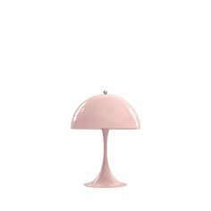 The Panthella 250 Table Lamp from Louis Poulsen in pale rose. Shoe Rack Bedroom, Entryway Console Table, Entryway Console, Candle Room, Verner Panton, Mirror With Shelf, Wooden Figurines, Gus Modern, Louis Poulsen