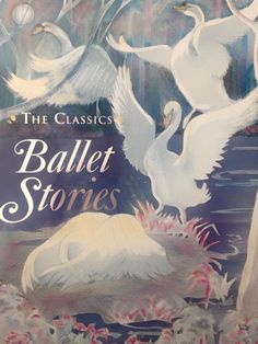 a book cover with swans flying over water and an egg on the ground in front of it