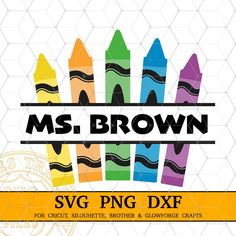 ms brown svg crayons background