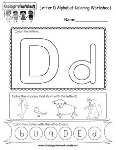 the letter d worksheet for children to learn how to write and draw letters