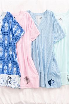 This butterfly sleeve cover up is flattering on all body types! With an adorable printed seersucker pattern, a classic v-neck and a monogram, this cover up will quickly become your favorite this summer. Complete your look with one of our monogrammed beach bags and a pair of monogrammed sandals. Marley Lilly, A Monogram, Butterfly Sleeve, Beach Essentials, Beach Bags, Butterfly Sleeves, Nantucket, Beach Bag, Body Types