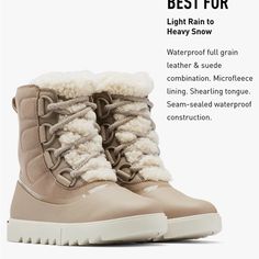 New To Posh? Use My Code Wws999 For $10 Off Your First Purchase. Brand New Without Box. Size 7. True To Size. Genuine Leather And Waterproof. Micro Fleece Lined. Color Is Called Omega Taupe Sorel Joan Of Arctic Next Lite, Joan Of Arctic Wedge, Quilted Boots, Weatherproof Boots, Sorel Joan Of Arctic, Sorel Joan, Cozy Boots, Insulated Boots, Waterproof Snow Boots