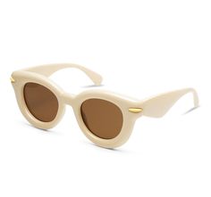 PRICES MAY VARY. RETRO OVAL SUNGLASSES - The combination of chunky inflated round frames and small delicate square lenses, makes these unique sunglasses look stylish and eye-catching. Not only is the shape excellent, but the bright ice cream color scheme instantly takes the chicness up a notch. UV400 PROTECTION LENSES - The lenses of the sunglasses for women can filter out sunlight reflected glare, and protect your eyes from long-term damage by blocking harmful UVA and UVB rays. SUITABLE FOR VAR Inflated Sunglasses, Chunky Glasses, Cream Color Scheme, High Fashion Accessories, Unique Sunglasses, Trendy Glasses, Cute Sunglasses, Round Frames, Oval Sunglasses