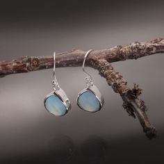 Beautiful Pear-Shaped Aqua Chalcedony (calaci) Earrings in Sterling Silver.  This elegant calci earrings can be worn flawlessly with any attire and for any purpose.  The earrings come presented in a box. Please use silver polishing cloth and avoid contact with chemicals. Earring Inspo, Chalcedony Earrings, Forever Jewelry, Aqua Chalcedony, Jewellery Store, Jewelry Ring Box, Mens Jewelry Bracelet, Silver Earrings Dangle, Watch Necklace