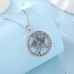 Show off your dark style with this striking Rose Pentagram Necklace crafted from 925 sterling silver - perfect for casting a spell over modern gothic witch jewelry! 🔮⚡️This exquisite necklace is crafted from pure, nickel-free, lead-free, and cadmium-free sterling silver for the ultimate in hypoallergenic jewelry! Wear it for an extended period and reap its health benefits - long-term health guaranteed! Pendant size: 35.5*26.5mm Pendant weight:4.97G Chain size:18 silver chain or 24inch rope Pack Rose Pentagram, Pentacle Jewelry, Pentagram Jewelry, Pentacle Necklace, Pentagram Necklace, Modern Gothic, Gothic Witch, Protection Jewelry, Jewelry Gothic