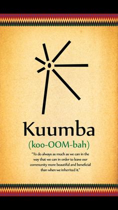 a poster with the words kuumba written on it