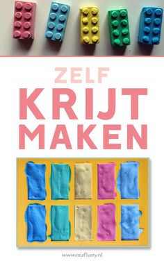 an image of some legos made out of colored paper with the words zelf kritt maken