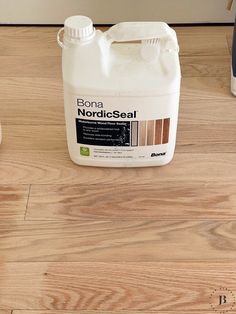 a bottle of bona nordicseal sitting on top of a wooden floor