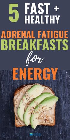 Get 5 fast healthy breakfast ideas for adrenal fatigue and power through your morning.  #adrenalfatigue #adrenalfatiguediet #adrenalfatiguebreakfast Fast Healthy Breakfast Ideas, Diet Breakfast Ideas, Fast Healthy Breakfast