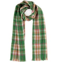 Looking for a classic scarf with a chic modern twist? You’ll love the Tony Scarf from Shiraleah! This festive green winter accessory features a subtle white and orange plaid pattern with a feminine pop of pink and a raw tufted hem. This classically chic layering piece is the perfect pop of color for your neutral winter outfits. Pair with other cold weather items from Shiraleah to complete your look! Neutral Winter Outfits, Neutral Winter Outfit, Warm Dresses, White And Orange, Orange Plaid, Warm Scarf, Plaid Design, Green Plaid, Summer Hats