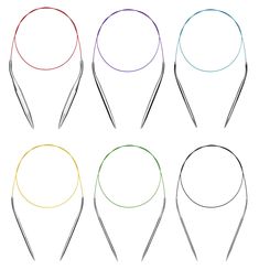 PRICES MAY VARY. WHY choose our knitting kit - the join of the needle & cables are smooth and sturdy. Not break easily or snag yarns like other products. US size marked. Others only have mm marked and you have to measure. The kit includes 6 pairs - Size 15, 11, 9, 7, 5, 2. Each needle tip is 5.75" long. The tube is 28" long. Total length is 40" long, nice for bigger knit projects, like tank tops, scarfs, sweaters, blanket. WHY CHOOSE STAINLESS STEEL CIRCULAR NEEDLES - super light and provide a s Magic Loop Knitting, Metal Magic, Big Knits, Knit Projects, Magic Loop, Knit In The Round, Circular Knitting Needles, Circular Needles, Circular Knitting