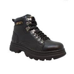 Womens Work Boots, Steel Toe Boots, Steel Toe Work Boots, Black Work, Work Boot, Shoe Carnival, Goodyear Welt, Black Steel, Black Leather Boots