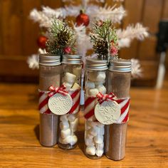 3 Containers Per Kit Coco Powder Marshmallows Cookies And Cream Bits Hot Cocoa Xmas Gift, Spiked Hot Chocolate Gift, Hot Cocoa Recipe In A Jar, Mini Terra Cotta Pot Crafts, Hot Cocoa Bags, Marshmallows Cookies, Recipe In A Jar, Hot Cocoa Ideas, Mason Jar Gifts Recipes