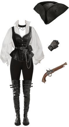 Pirate Outfit Women Aesthetic, Piratecore Outfit Aesthetic, Women’s Pirate Outfit, All Black Pirate Outfit, Female Pirate Captain Outfit, Pirate Dress Drawing, Pirate Outfit Pants, Pirate Astethic Clothes, Pirates Inspired Outfit