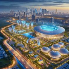 an artist's rendering of the proposed stadium in abu, which will be built next to the qatar national stadium