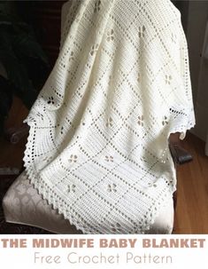 the midwife baby blanket free crochet pattern is easy to make and can be made in any size