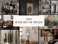 a collage of home decor items in black and white with text overlay that reads,'2012 home decor trends '