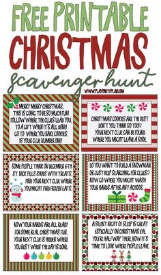 christmas printables with the words, free printable christmas sayings and pictures