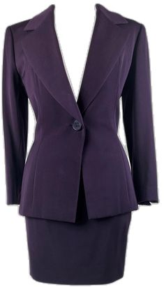 Classic Fitted Purple Blazer, Elegant Purple Office Suit, Haute Couture Skirt, Haute Couture Skirts, Dior Skirt, Couture Skirts, Christian Dior Haute Couture, Dior Haute Couture, Tuxedo Jacket