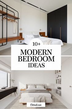 #girlsroom #bedroomideas #dormdecor #bohobedroom #bohochic #homedecortips Modern Master Room Ideas, Modern Bedroom White Furniture, Scandifornian Style Bedroom, Minimalist Bedroom Large, Modern Luxury Bedroom Master Suite Interior Design, Bedroom Design Modern Minimalist, Contempory Bedroom, Modern Bedroom Layout, Modernism Bedroom