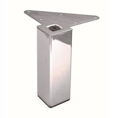 a stainless steel post with a hole in the middle and two holes at the top