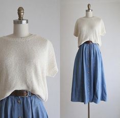 Comfy Dress, Skirt And Top, Cute Comfy Outfits, Modest Fashion Outfits, Wardrobe Style, Work Fashion