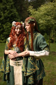 "Dear customer, I am offering you this wonderful dress style for your special day. This is ideal for: * Wedding ceremony * LARP character * Middle Earth Festival * Cosplay * Fantasy, Tolkien, LARP, and other events I will make it according to your individual measurements. This costume can be made for any size. I will send detailed instructions how to make measurements and a list in private messages. Please be attentive when making measurements. About the dress The dress is made of natural linen Fantasy Ceremonial Clothing, Fitted Elven Wedding Gown, Fairytale Wedding Dresses For Cosplay Events, Character Book Day Costumes, Tolkien Party, Forest Elf Costume, Woodland Elf Costume, Druid Costume, Elven Costume