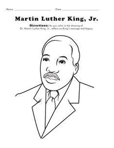 martin luther king jr coloring page