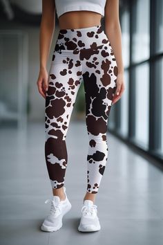 These eco-friendly printed performance high-waisted leggings are made from the highest quality, most opaque, soft stretch fabric with excellent shape recovery. The banded waist sits comfortably on the hips. Our Lucy leggings will become a central part of your casual, and sporty looks. They are a great choice for daytime and workout wear. Perfect for the gym, fitness, and yoga. Silky soft. Second skin feel. Durable sustainable material. Functional and super comfy. Stay in place. Not sliding down! THE EXCLUSIVE PLACEMENT OF THE PRINT HIGHLIGHTS THE ORIGINALITY OF THE DESIGN. MADE IN USA. Care and Details Full-length leggings. Regular length. Inseam: XXS 25.5”, XS 26”, S 26.5”, M 27”, L 27”, XL 27". High waisted. Wide waistband. Gusset insert for freedom of movement. Lightweight. Breathable. Fitted Brown Yoga Pants For Gym, Fitted Brown Sports Leggings, Brown Fitted Sports Leggings, High Waist Brown Leggings For Workout, High Waist Brown Workout Leggings, High-waisted Brown Workout Leggings, Brown High Waist Workout Leggings, Fitted Brown Athleisure Leggings, Fitted Brown Athleisure Tights